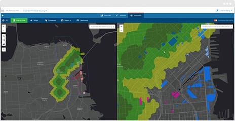 Improve your process by testing, assessing, and comparing impact in 2D or 3D using ArcGIS GeoPlanner